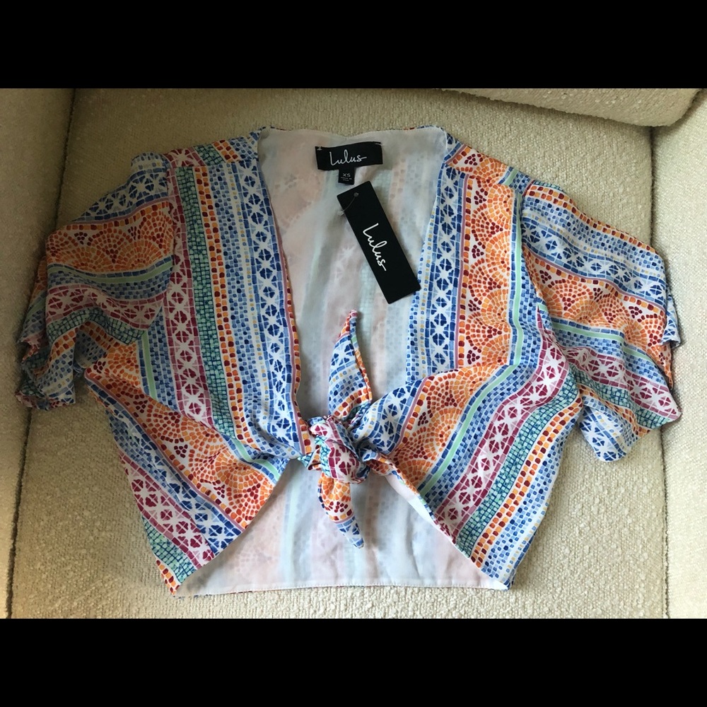 Lulu’s Tie-Front Crop Top